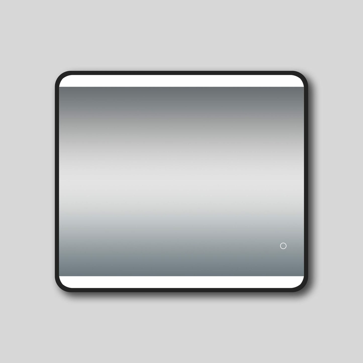 Black Frame LED Bathroom Mirror - 700x800mm **Discontinued/Clearance Stock No Exchange or Refund