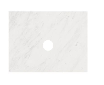 Carrarra White Marble Stone Top for Above Counter Basin, One Pre-cut Waste Hole for Single Bowl and No Tap Hole
Size: 600*460*18mm