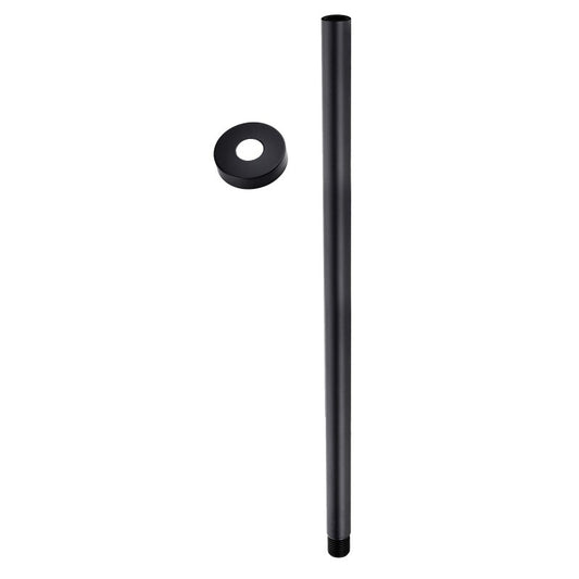 Round Black Ceiling Shower Arm 600mm