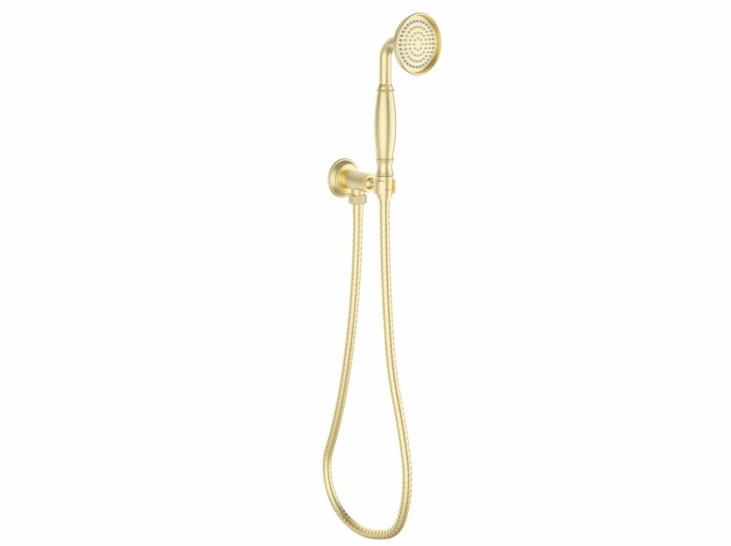 Clasico Handshower On Wall Outlet Bracket in Brushed Gold