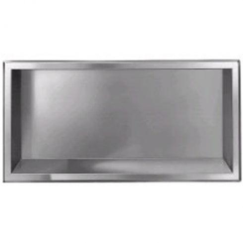 457mm W Recessed Shelf - Niche Shower Shelf - 457mm W x 216mm H x 102mm D - Satin