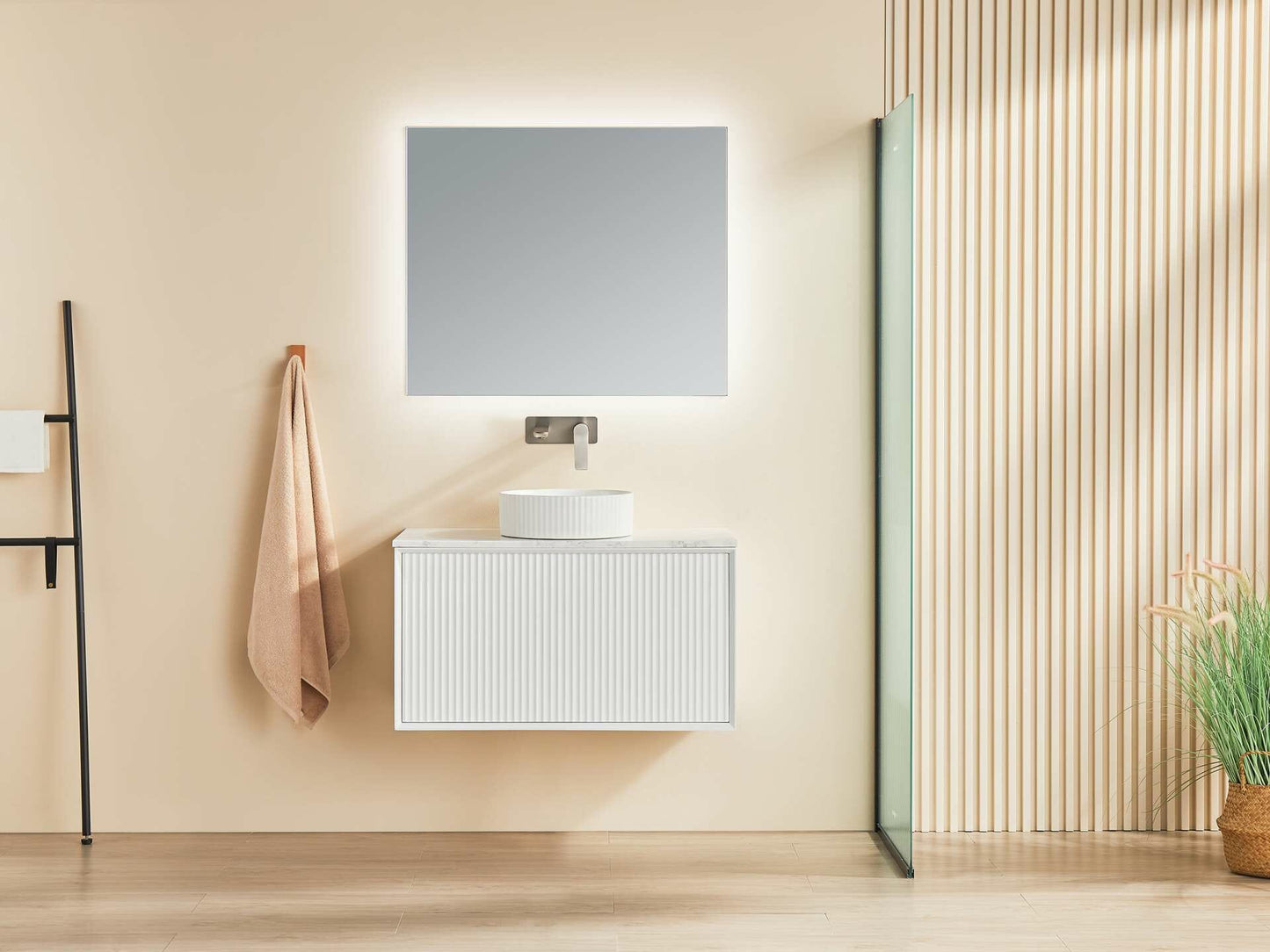 Kirribilli / Kliff Wall Hung Vanity - Matt White - 900mm