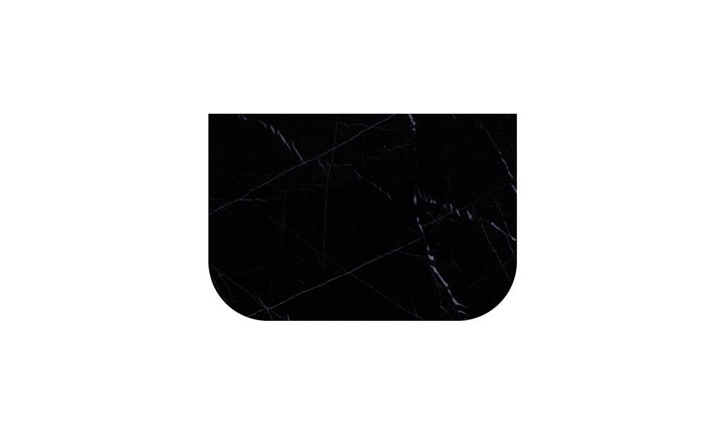 750mmx500mm Cruved Stone Top - Nero Marqina Solid Surface
