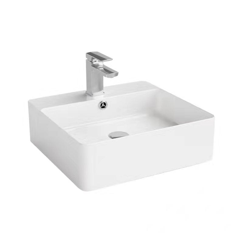 Ultra Slim Gloss White Fine Ceramic - Basin - 450