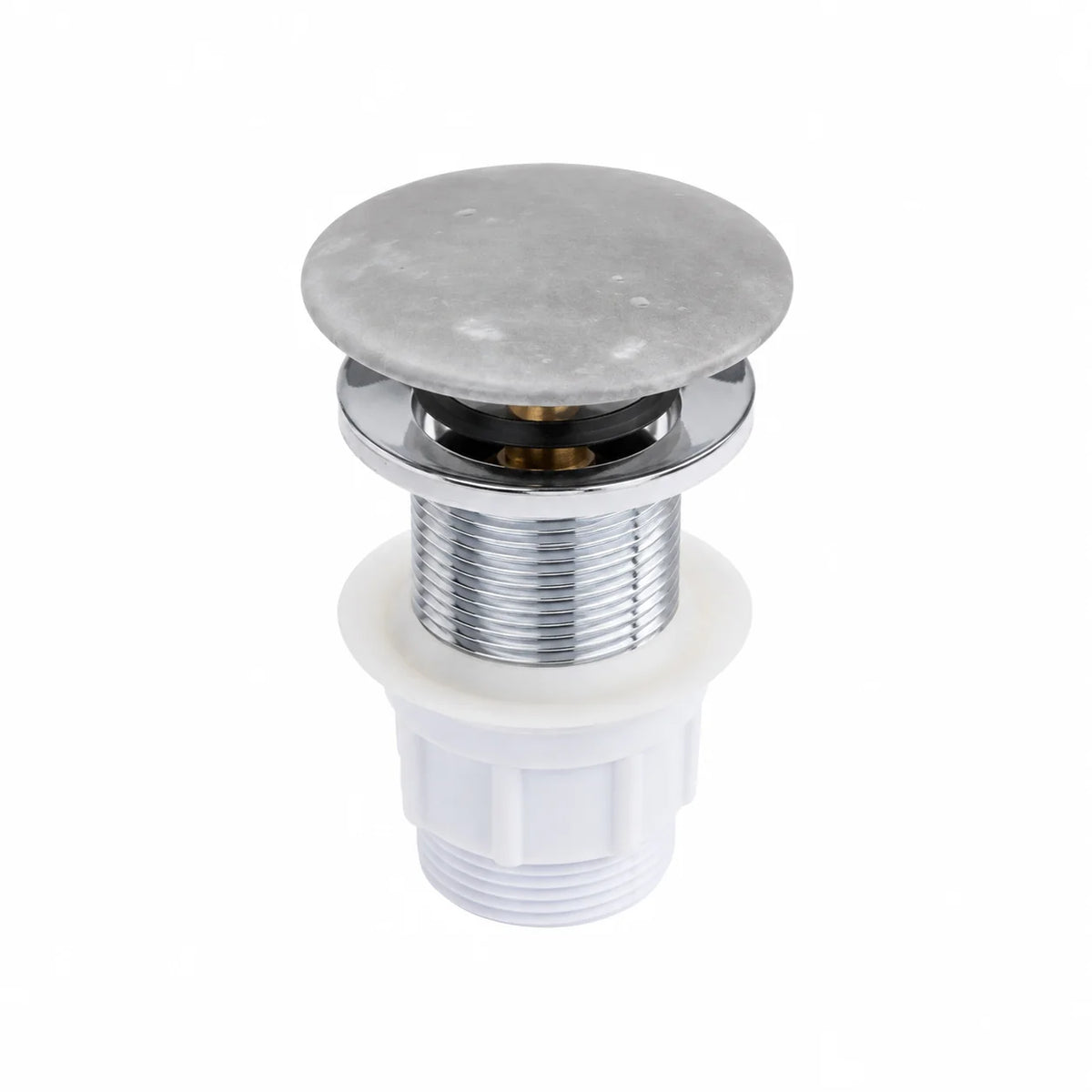 Moon Pop-up waste 32 mm Non-over Flow with Matte Carrara Ceramic Cap