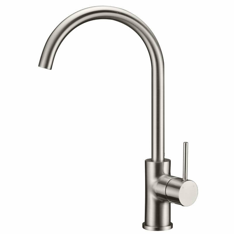 IKON-Hali Gooseneck Brushed Nickel Sink Mixer