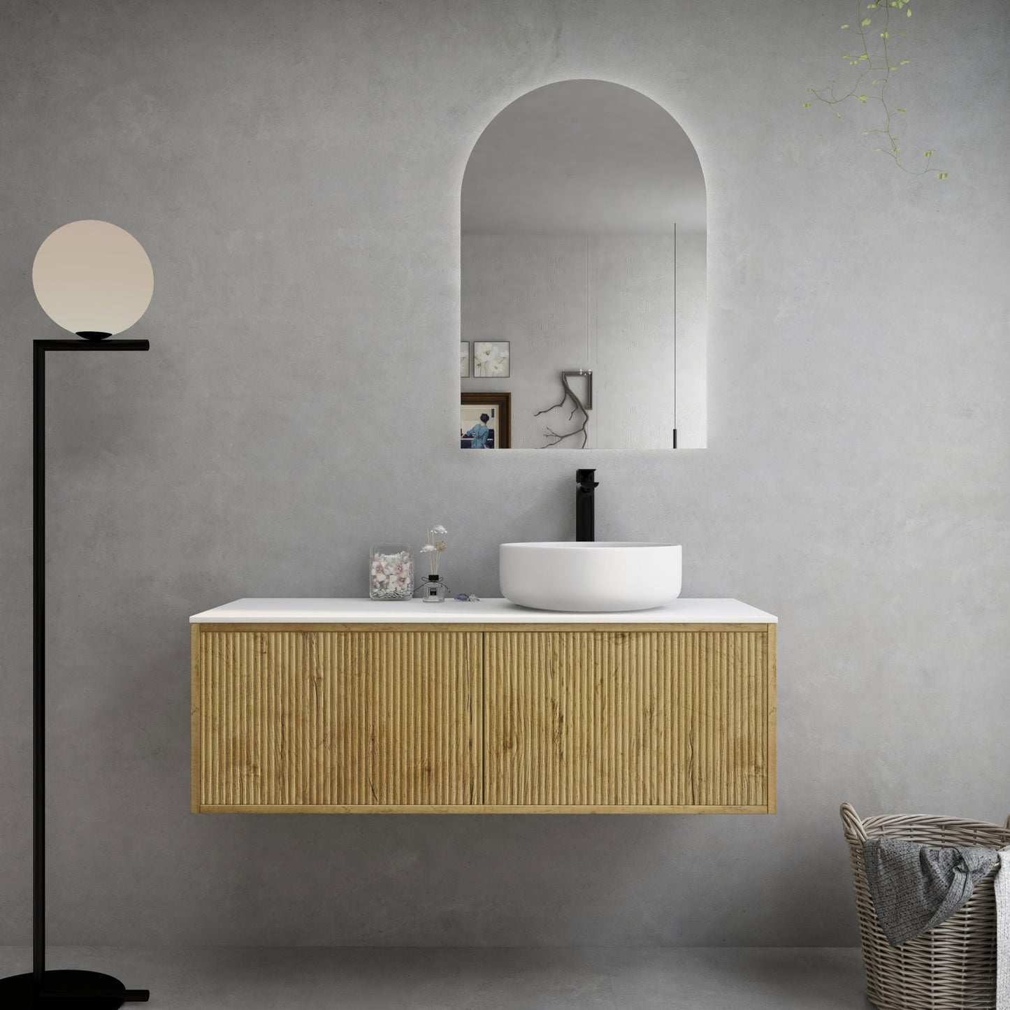 Bellevue Standard Wall Hung Vanity - Prime Oak - 1200mm