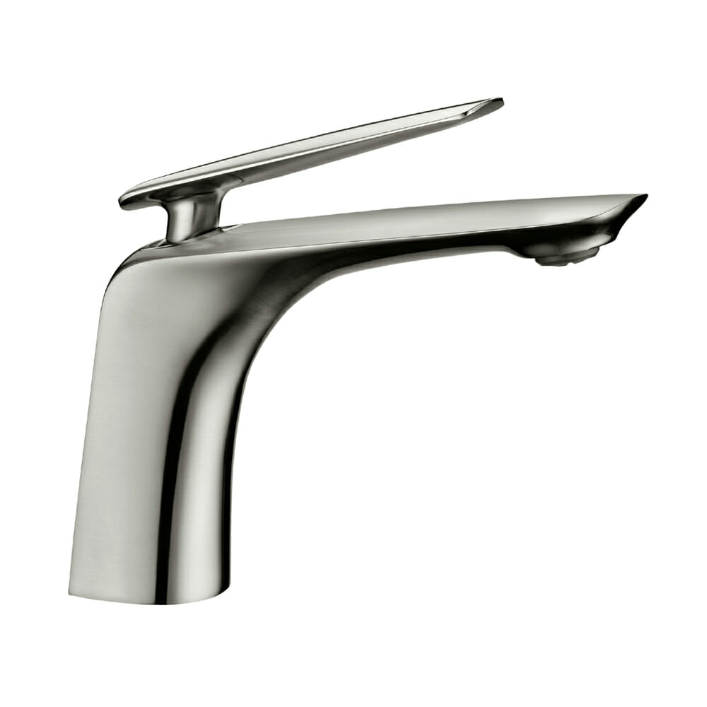 Bellino Brushed Nickel Short Basin Mixer