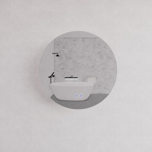 Round Frameless LED Mirrors 800x800mm