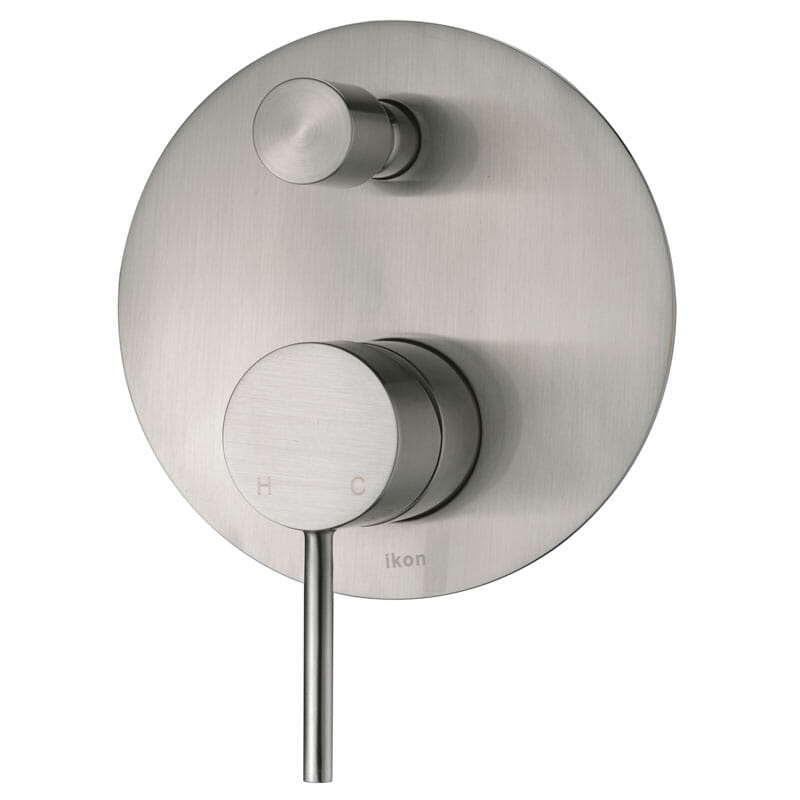 IKON-Hali brushed nickle wall Mixer with diverter**