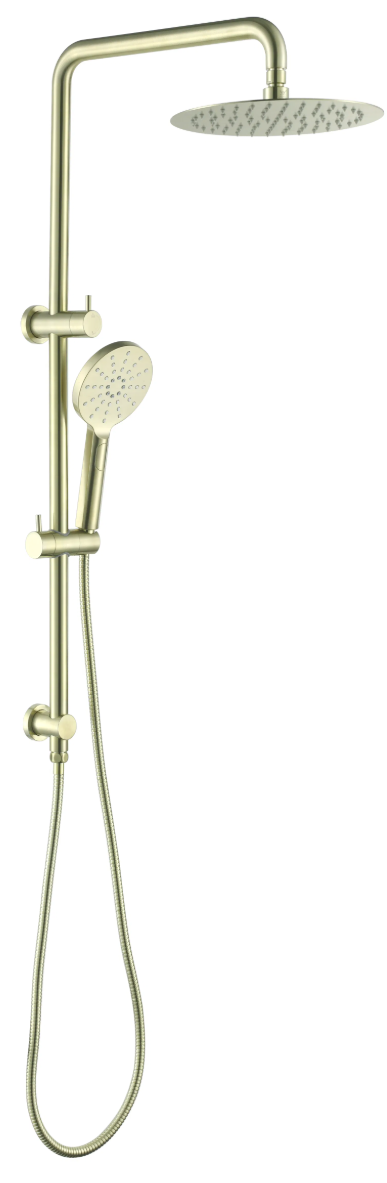 Mica Dual Shower Rail - Round - French Gold