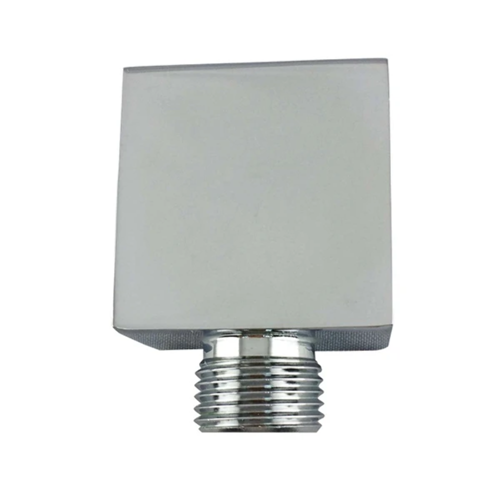 Shower Head Wall Elbow Square Brass Chrome Water Inlet Connector