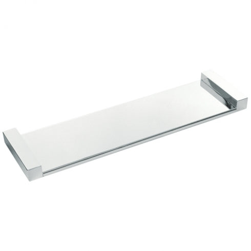 400mm W Surface Mounted Shelf - 400mm W x 19mm H x 100mm D - Bright