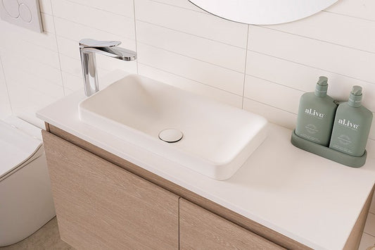 Faith Semi Inset Basin Matte White