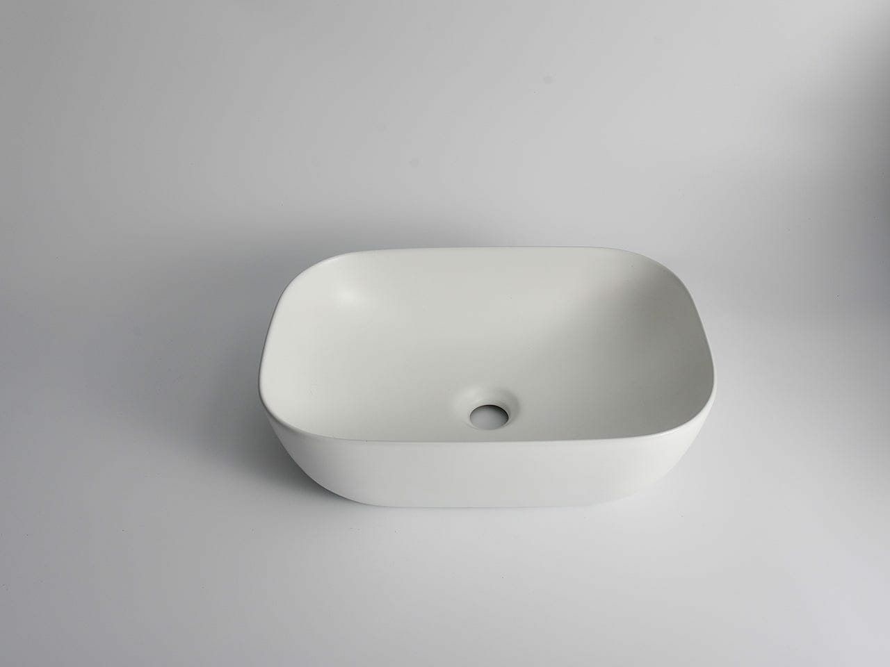 Levenge - 460mm Matte White Rectangular Fine Ceramic Above Counter Basin - CLA-426-M - 460x320x130mm
