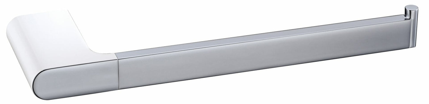 Cora Towel Bar - Chrome & White