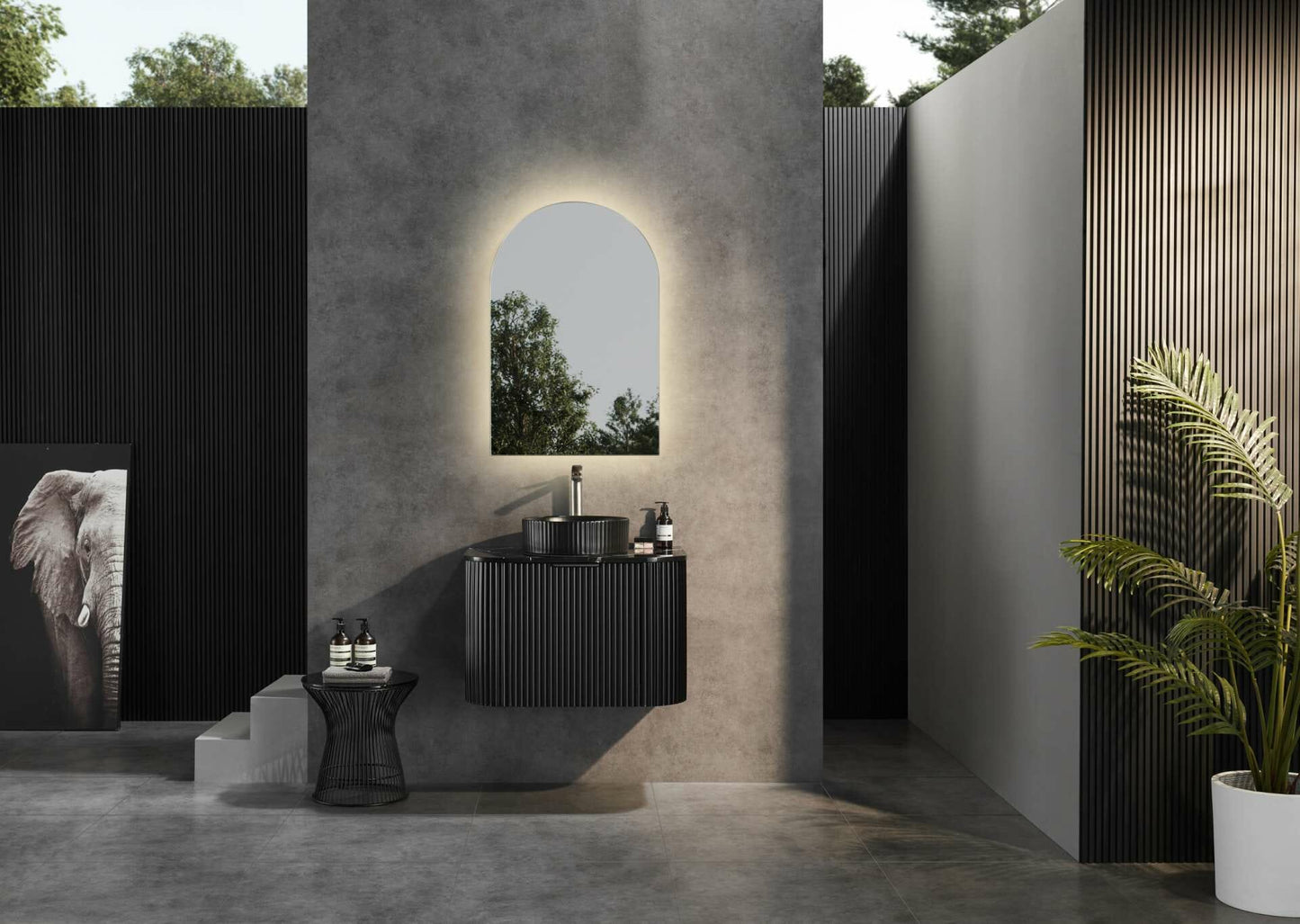 750mm Avalon Wall Hung Vanity PVC Cabinet Only - Matte Black