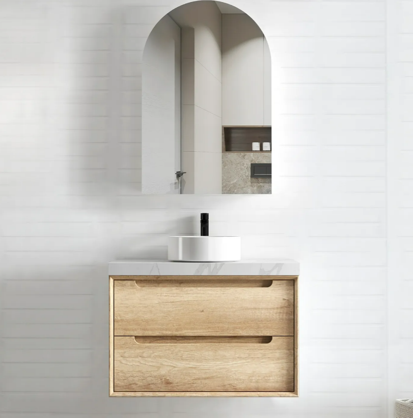 Byron 750mm Natural Oak Wall Hung Cabinet Only