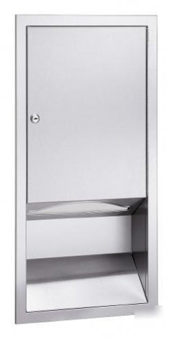 356mm W Recessed Paper Towel Dispenser - 356mm W x 711mm H x 102mm D - Satin