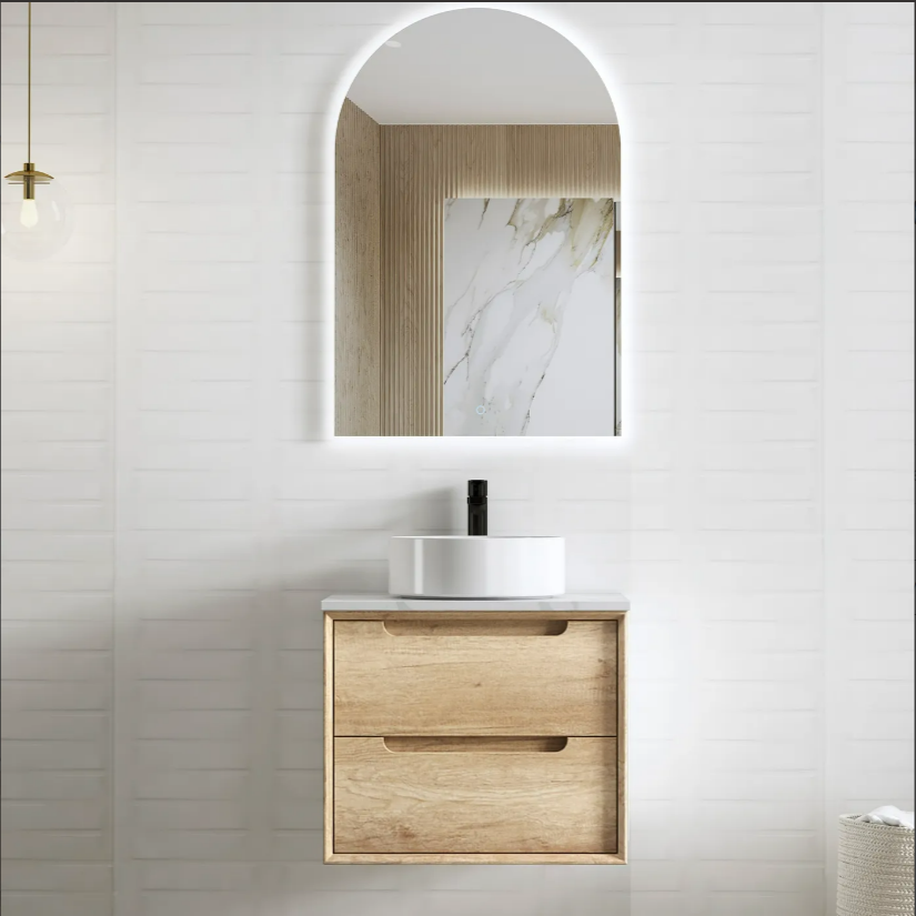 Byron 600mm Natural Oak Wall Hung Cabinet Only