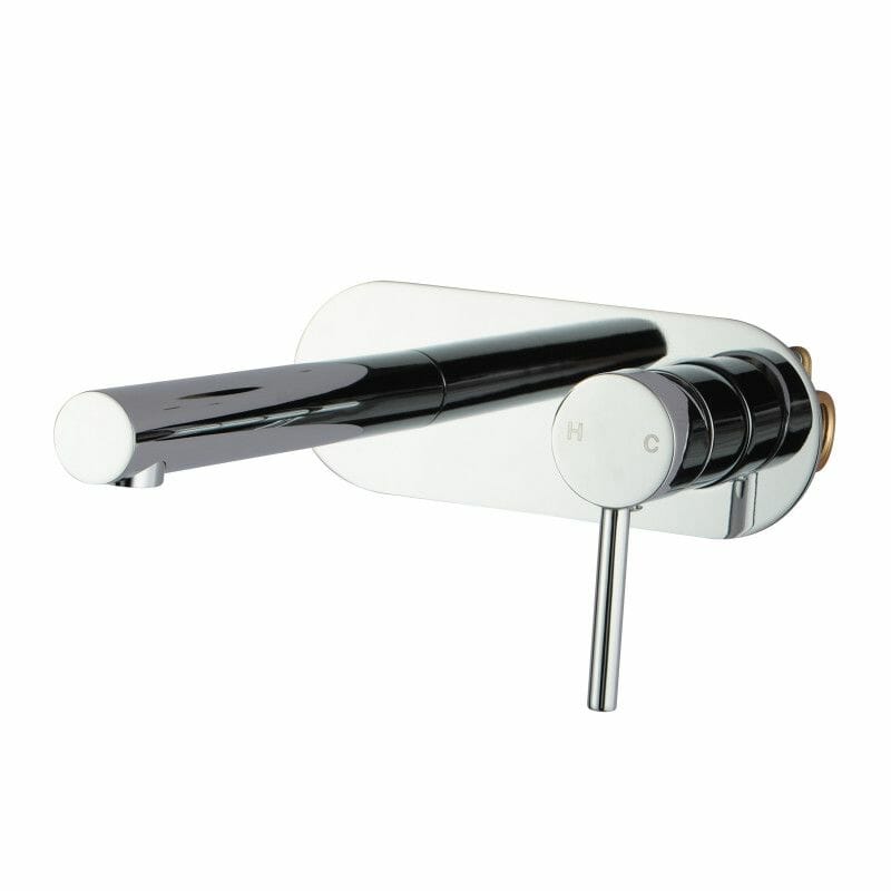 LUCID PIN Chrome Wall Mixer With Spout
