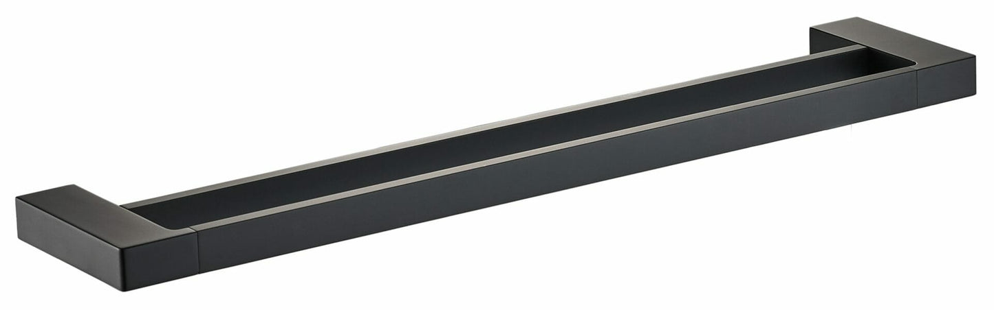 Ceram Double Towel Rail 800 mm - Matt Black