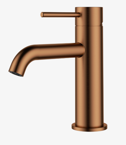 Otus Slimline ss Basin Mixer Brushed Copper