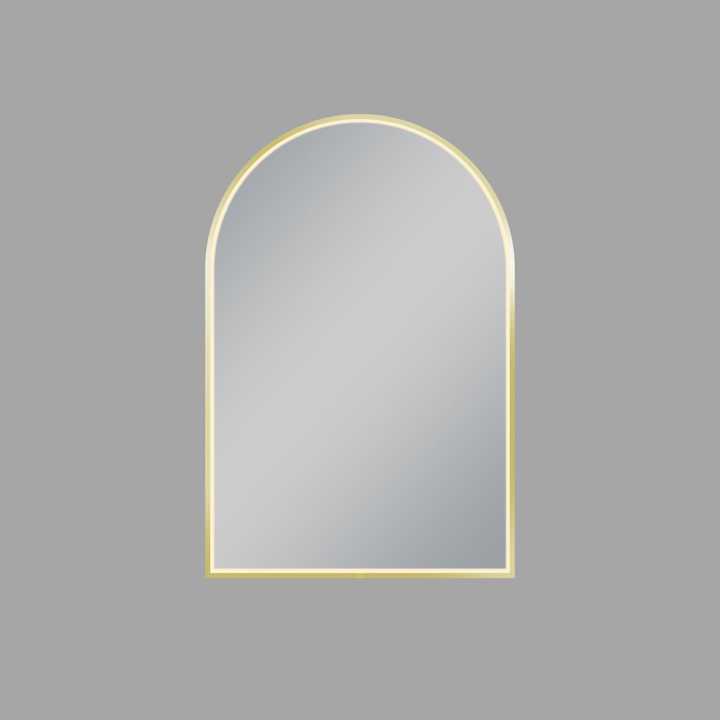 Uni-Brushed Gold Arch Framed Mirror - 600x900mm