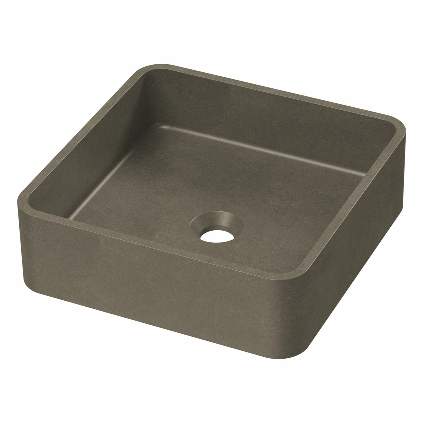 Zale Concrete Square Basin Grey 360 x 360 x 120 NTH - Dark Grey