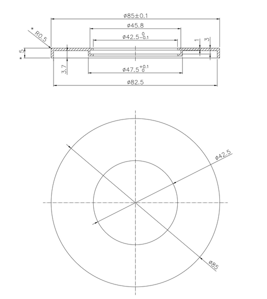 Oversize 85mm Round Backplate Suits Round Wall Mixer - Brushed Brass