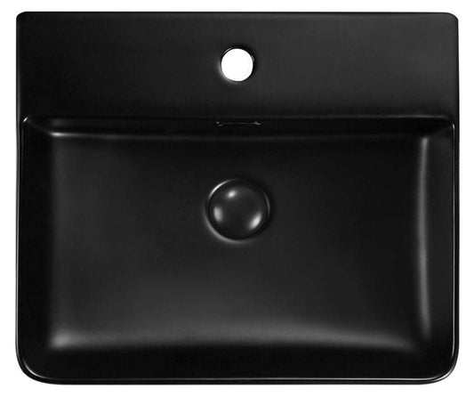 Riva Ceramic Basin 504x420x130mm - BLACK