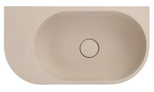 Elysia - Wall Hung - LH - 500 x 275 x 150 - Latte
