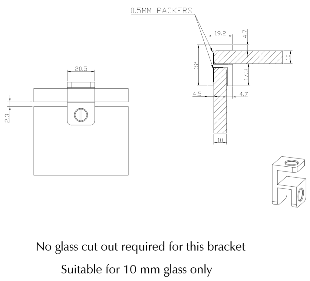 Top Plate Bracket - Dusk Bronze