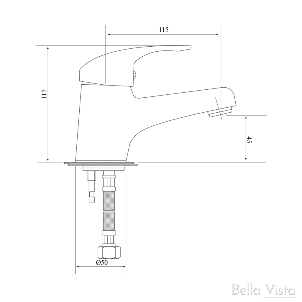 Solid Handle Basin Mixer