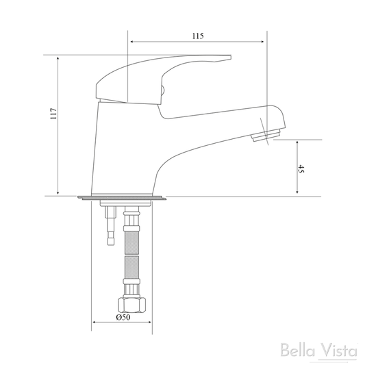 Solid Handle Basin Mixer