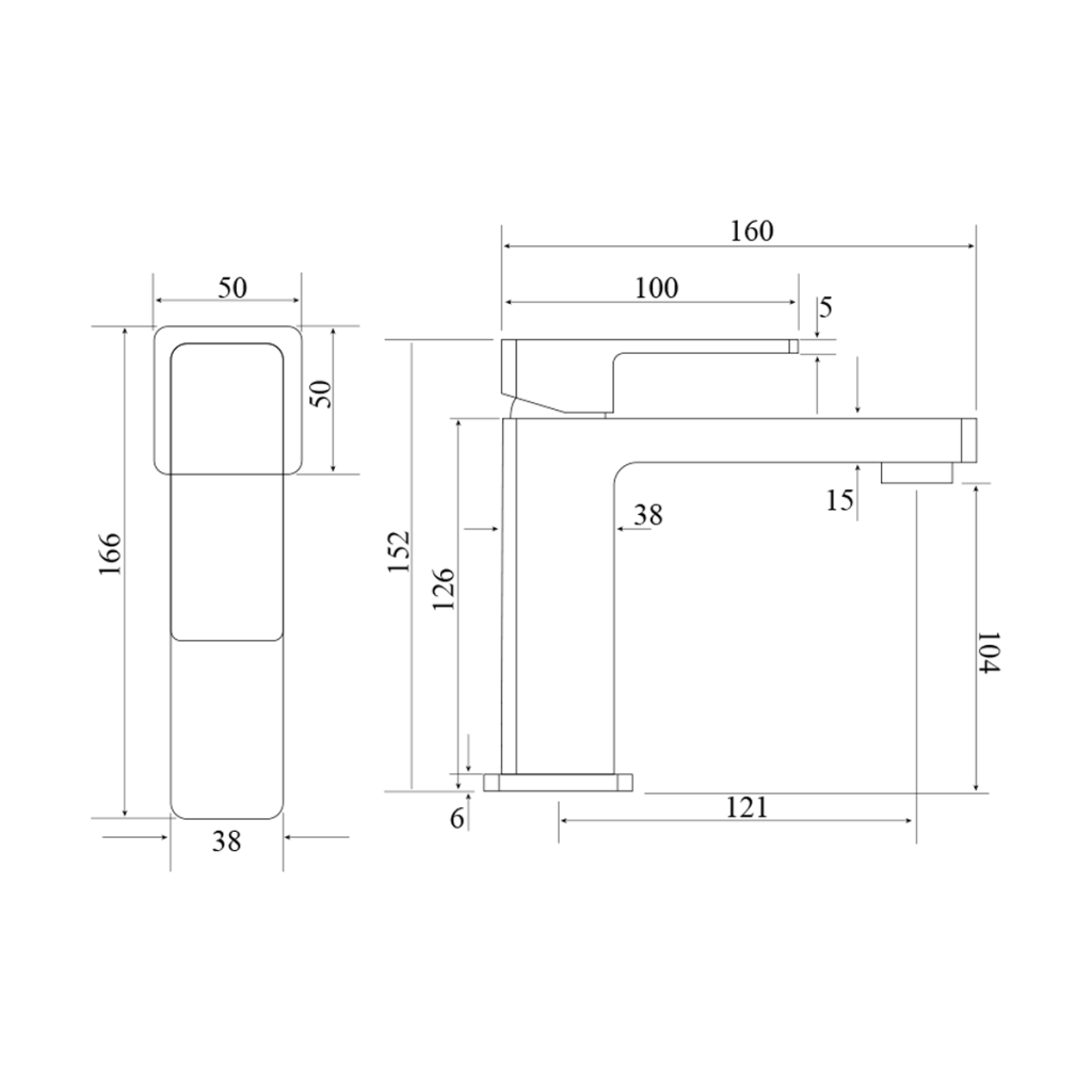 'Milos'- Basin Mixer - Black