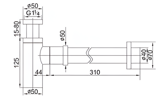 Mica Bottle Trap - Brushed Nickel
