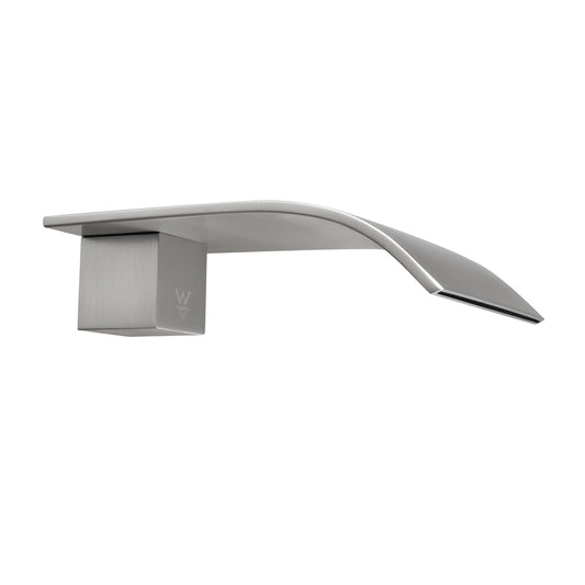 Waterfall Brushed Nickel Bathtub and Basin Wall Spout
