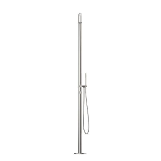 Round Out-Door Use Stainless Steel Freestanding Shower With Handheld Shower