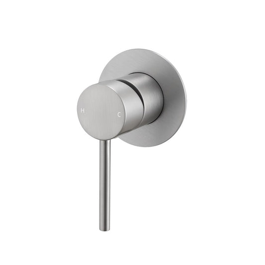 LUCID PIN Series Round Brushed Nickel Wall Mixer(color up)