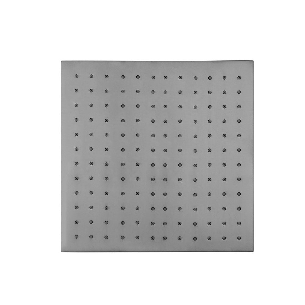 Square Brushed Nickel Brass Shower Head 250mm
