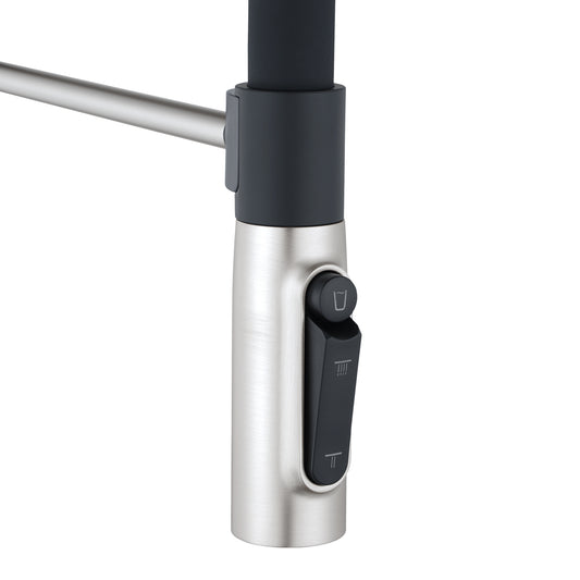 Brushed Nickel Pull Out Kitchen Mixer