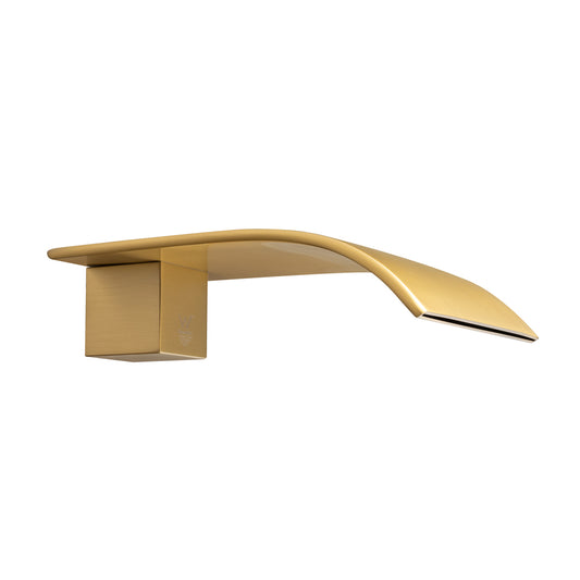 Brushed Brass Waterfall Bathtub and Basin Wall Spout