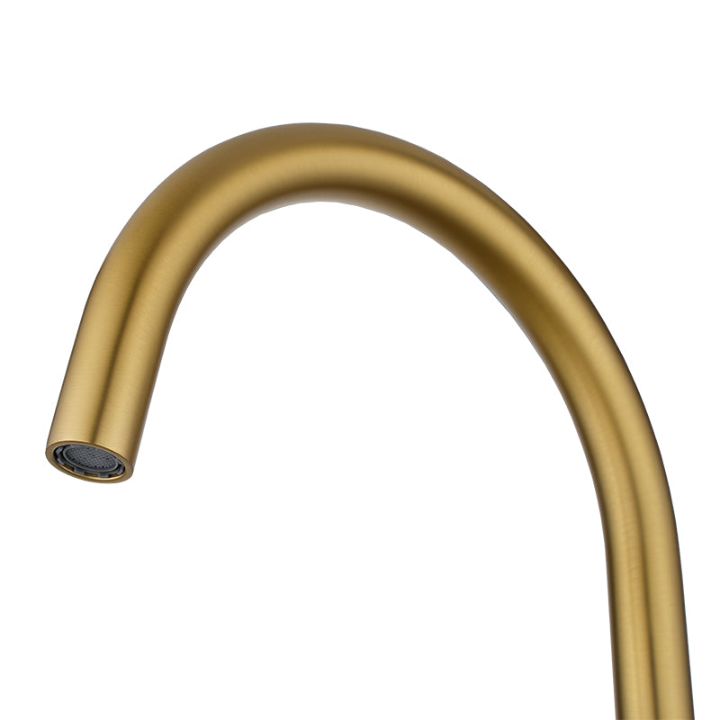 MOON Series Brushed Brass Split Type Basin Mixer