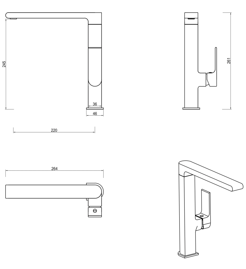 Beki Sink Mixer - Brushed Nickel