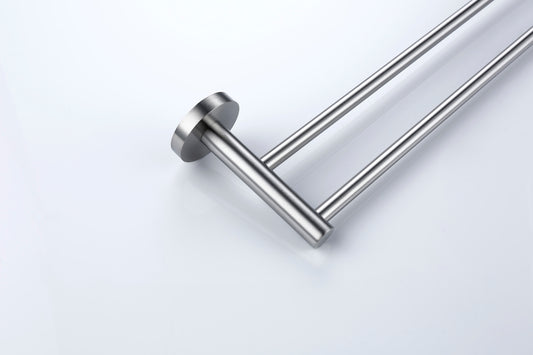 Lux S2 800mm Double Towel Rail - Brushed Nickel