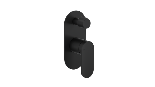 Capo 1-Plate Wall Mixer with Divertor Trim Kit - Matte Black
