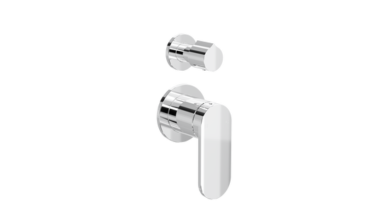 Capo 2-Plate Wall Mixer with Divertor - Chrome