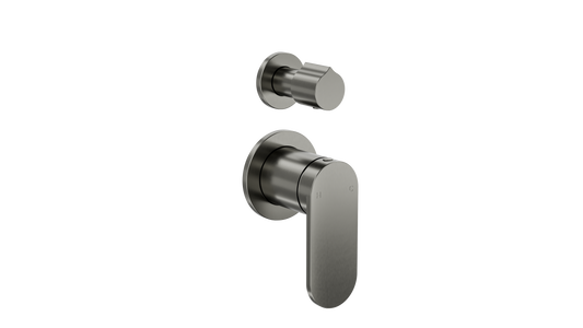 Capo 2-Plate Wall Mixer with Divertor - Gunmetal