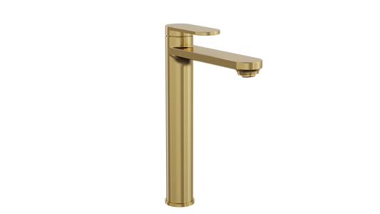 Capo Tall Basin Mixer - Brushed Brass